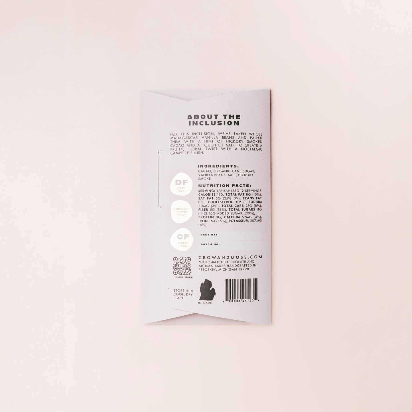 Vanilla Smoke Dark Chocolate Bar 69%