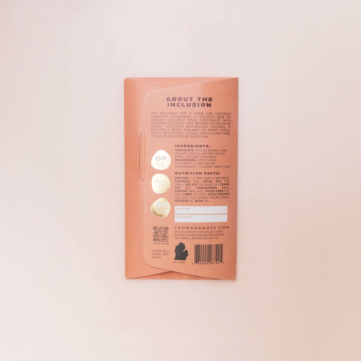 Coconut Macaroon Cookie and Coconut Mylk Bar 40%
