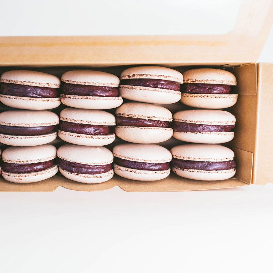 Chocolate Cherry Macarons - Pack of 12