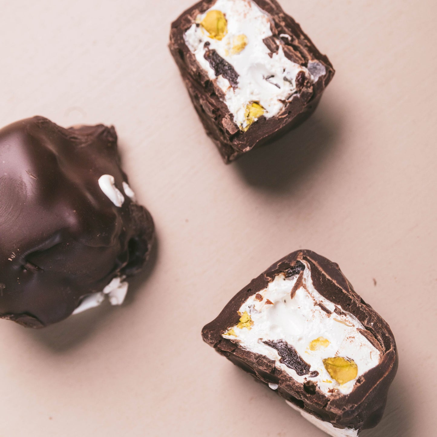 Chocolate Covered Pistachio Cherry Nougat