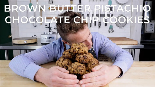 Let's Make: Brown Butter Pistachio Chocolate Chip Cookies - In the style of Levain Bakery - Wampusirpi Chocolate