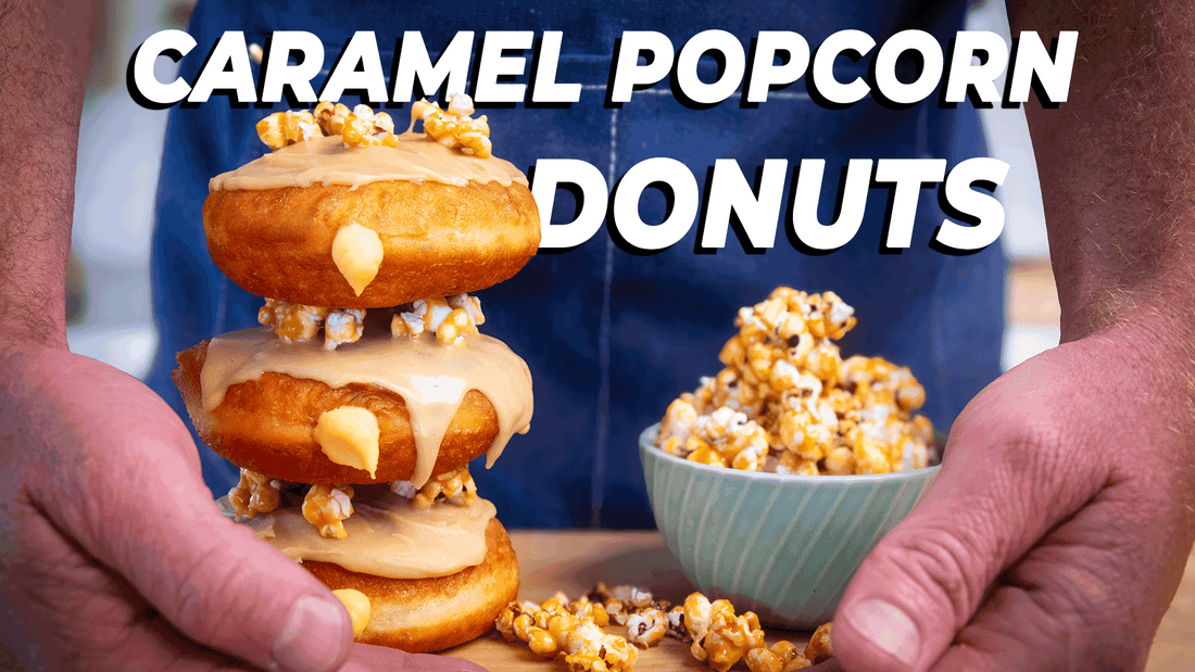 Let's Make: Caramel Popcorn Donut - Better Than A Bakery - Popcorn Pastry Cream | Caramel Glaze | Caramel Popcorn | Slow Leavened Donut