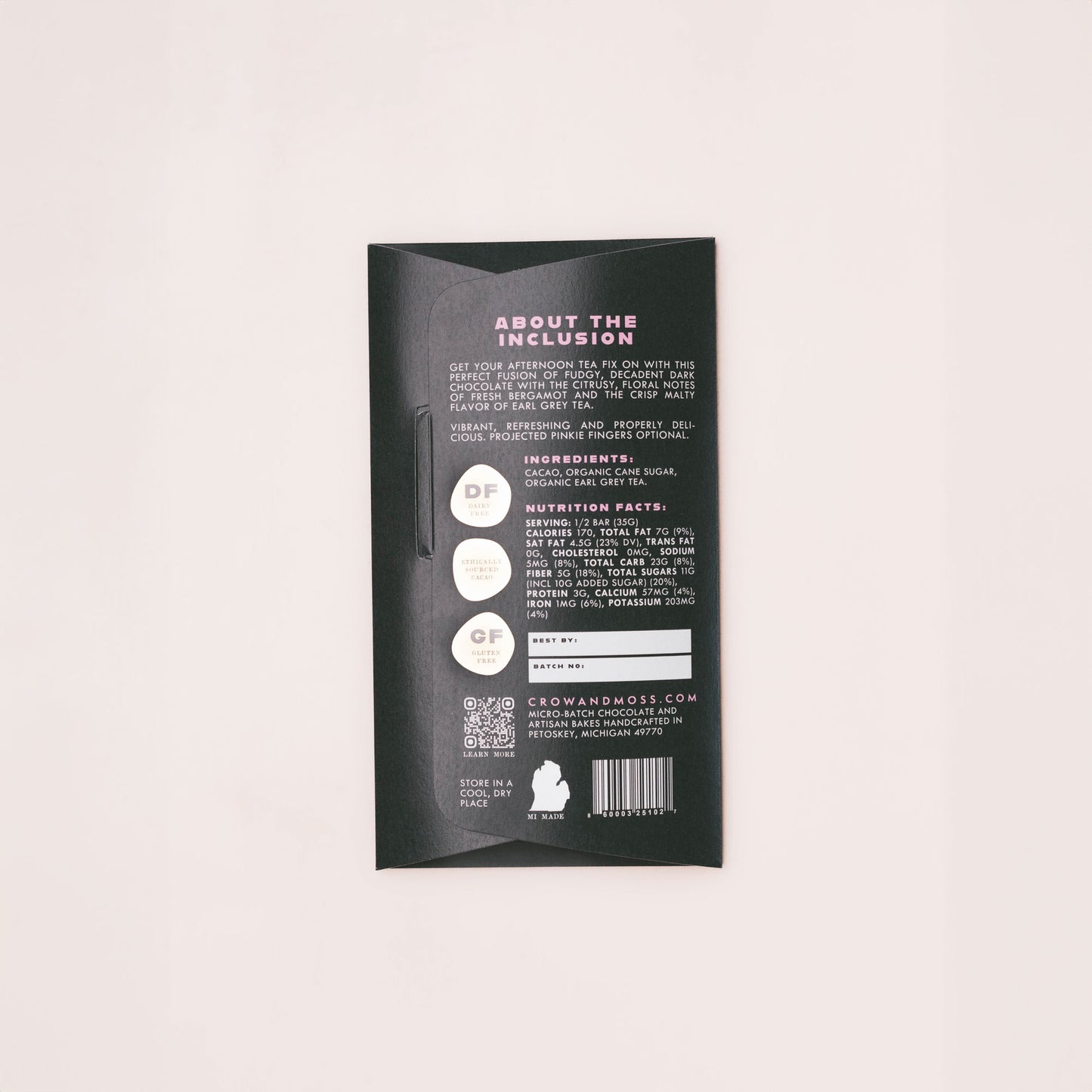Earl Grey Tea Dark Chocolate Bar 67%