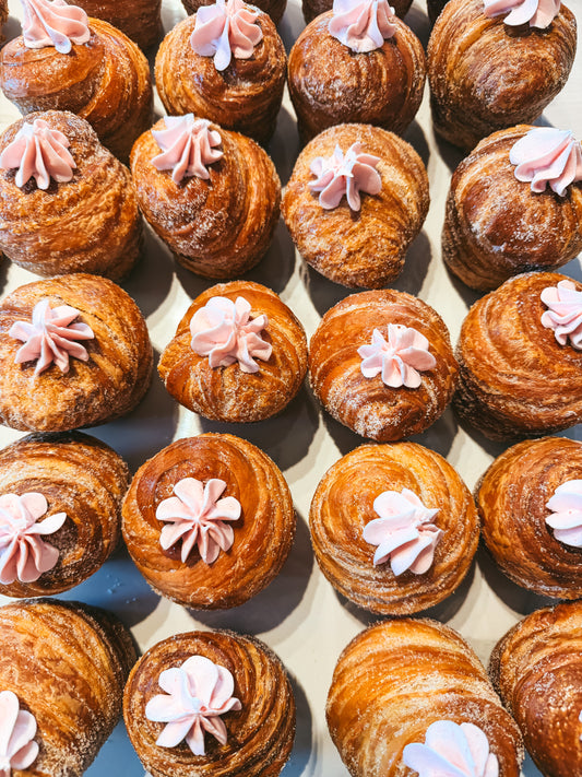 Cruffin Candied Rhubarb