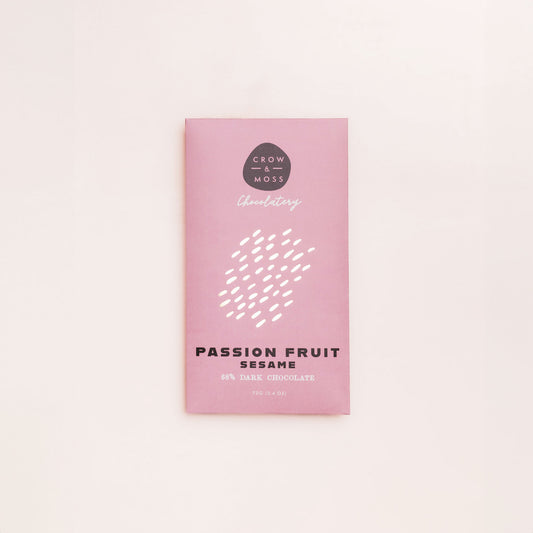 Passion Fruit Sesame Dark Chocolate Bar 68%