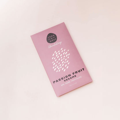 Passion Fruit Sesame Dark Chocolate Bar 68%