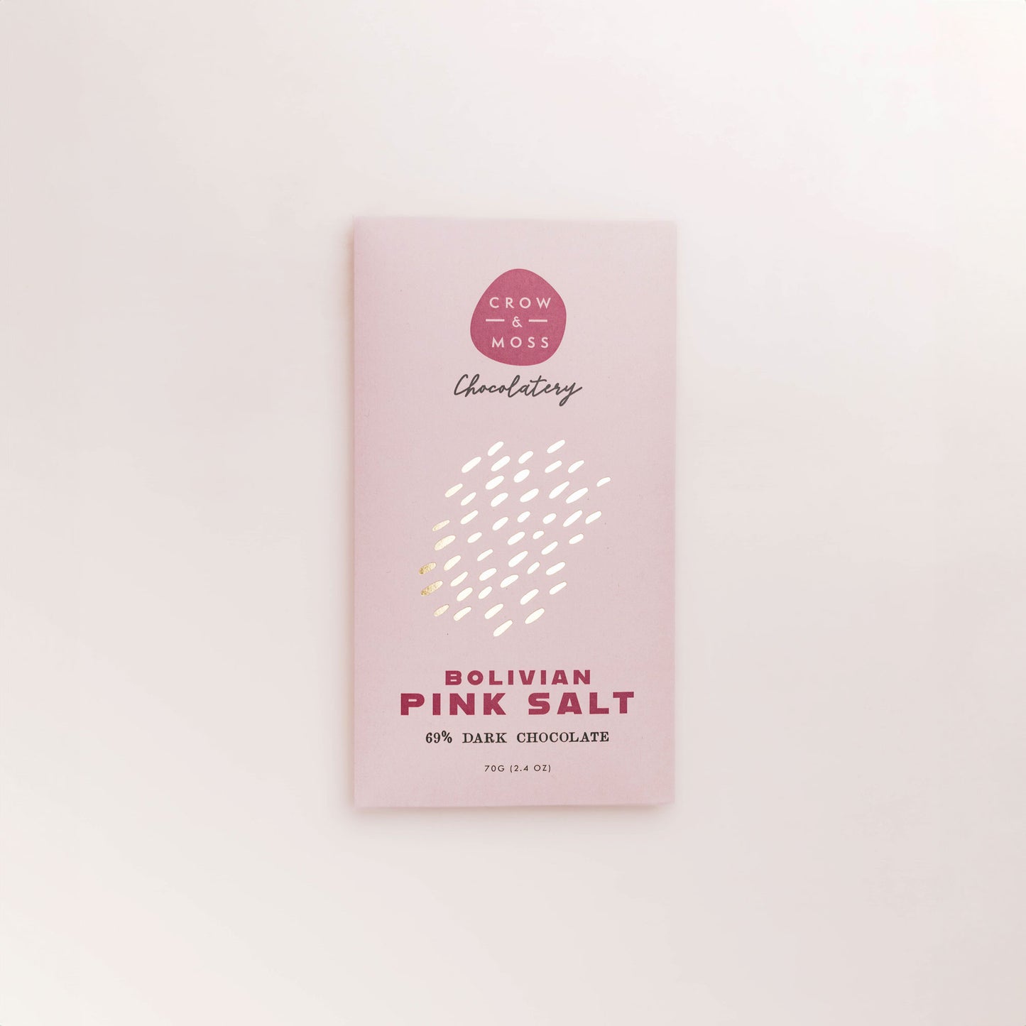 Bolivian Pink Salt Dark Chocolate Bar 69%