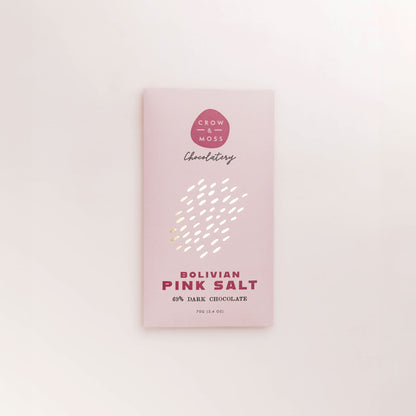 Bolivian Pink Salt Dark Chocolate Bar 69%