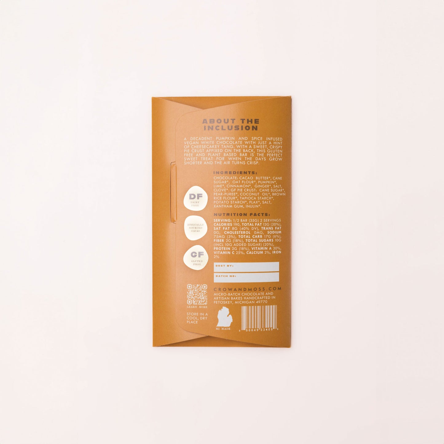 Pumpkin Cheesecake Oat Mylk White Chocolate 42%