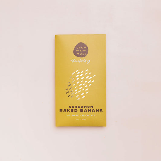 Baked Banana Cardamom Dark Chocolate Bar 65%