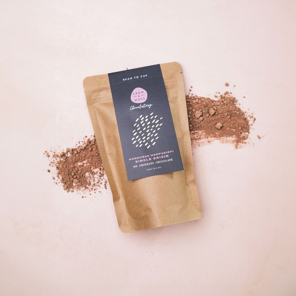 Honduras Wampusirpi Drinking Chocolate 70% – Crow & Moss Chocolate
